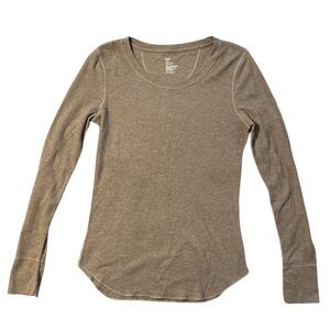 GAP Women's Long Sleeve Brown Thermal Top NWOT